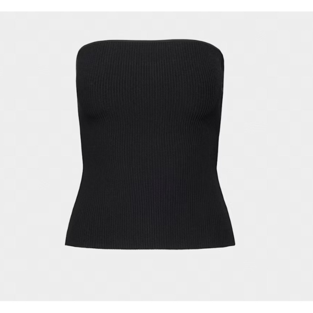 Aritzia‎ Babaton Sculpt Knit Tube Top 117997 Tube Black 2XS